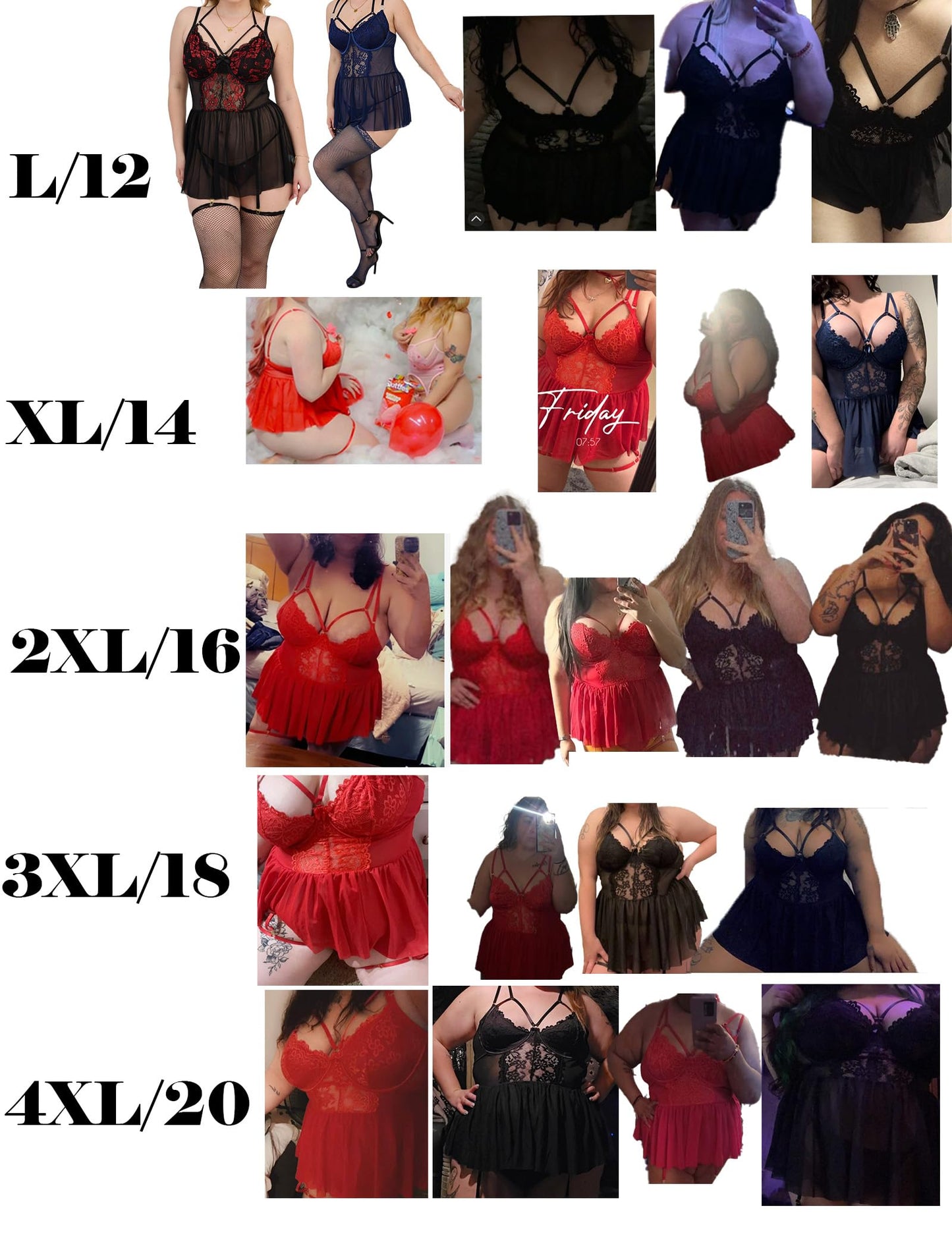 Alrovetoney Plus Size Lingerie For Curvy Women Ruffle Lingerie Set Sexy Lace Lingerie Set Garter Belt With Stockings