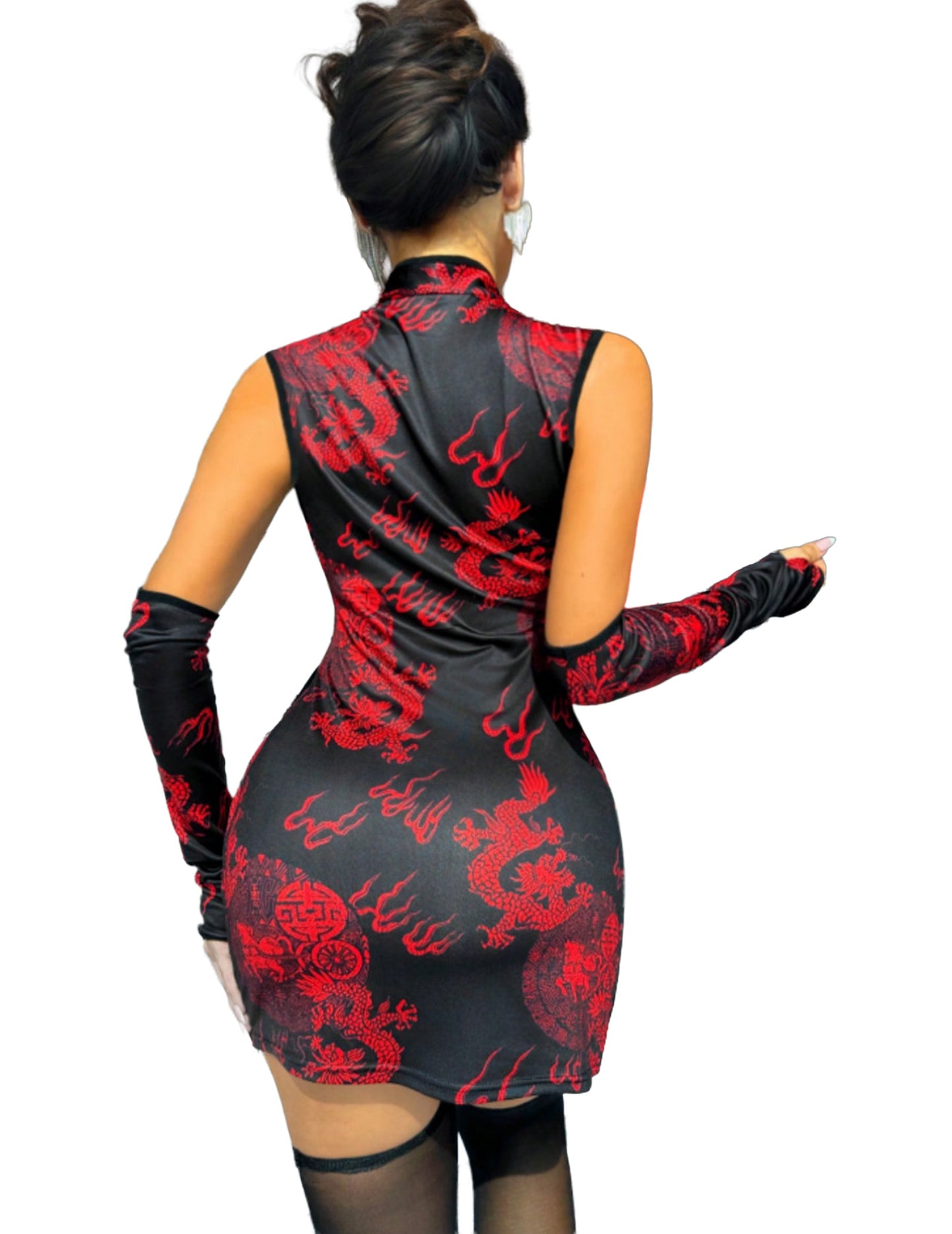 Sexy Lingerie Fantasy Costume Sexy Series Printed Cut-Out Slit Women's Costume