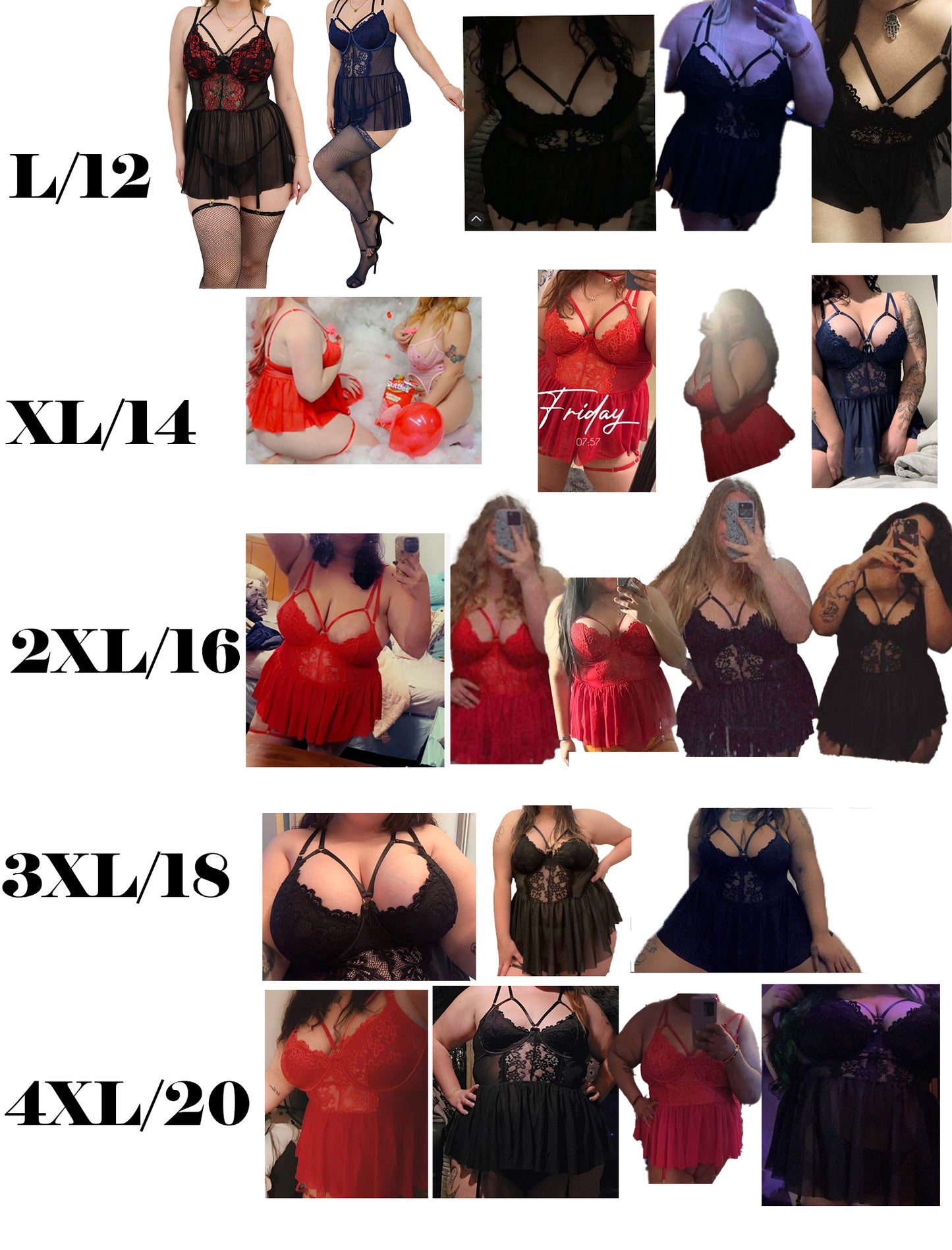 Alrovetoney Plus Size Lingerie For Curvy Women Ruffle Lingerie Set Sexy Lace Lingerie Set Garter Belt With Stockings