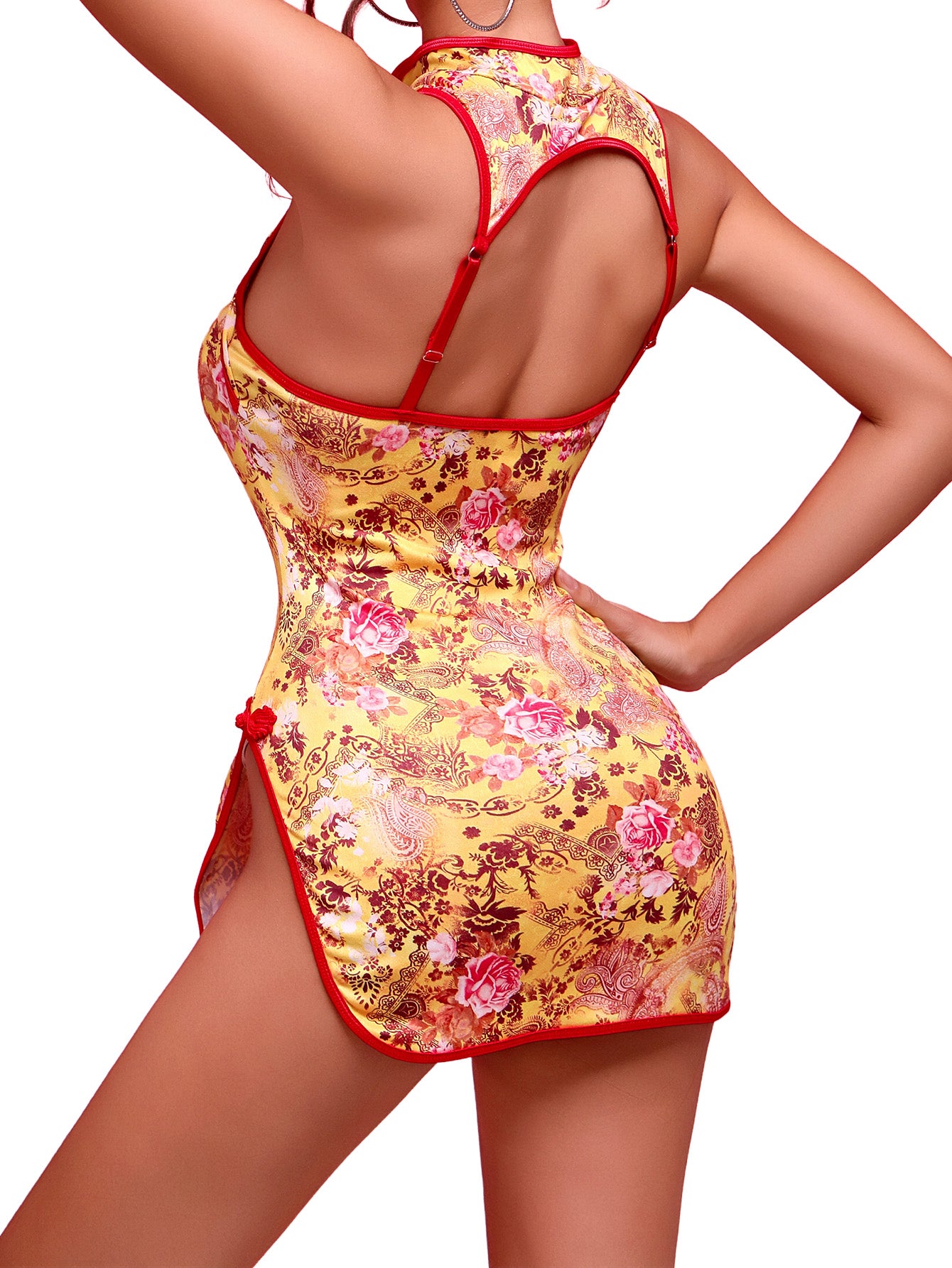 Sexy Lingerie Fantasy Costume Sexy Series Printed Cut-Out Slit Women's Costume