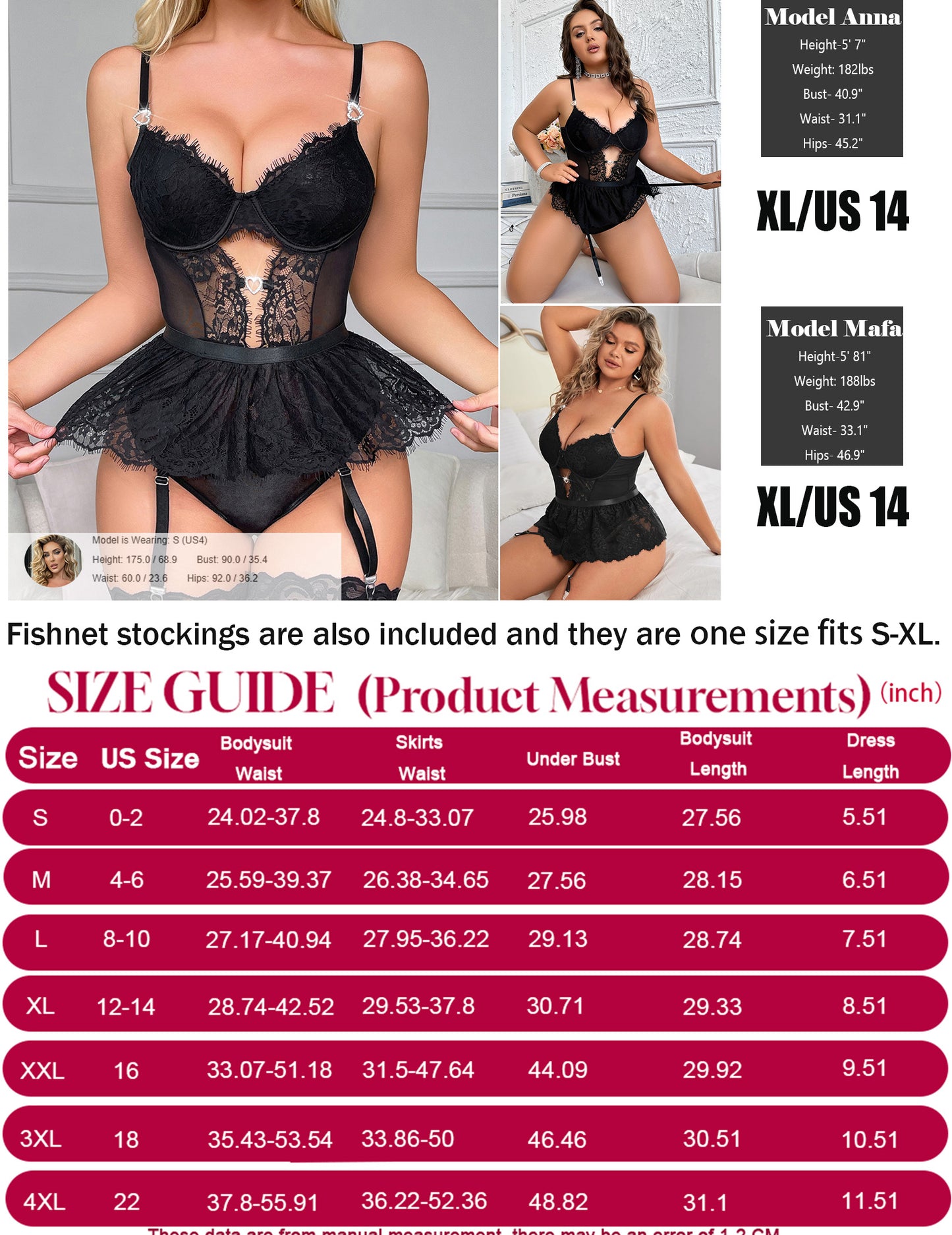 Lace Garter Lingerie Set Underwire Push Up Lingerie Set Stockings