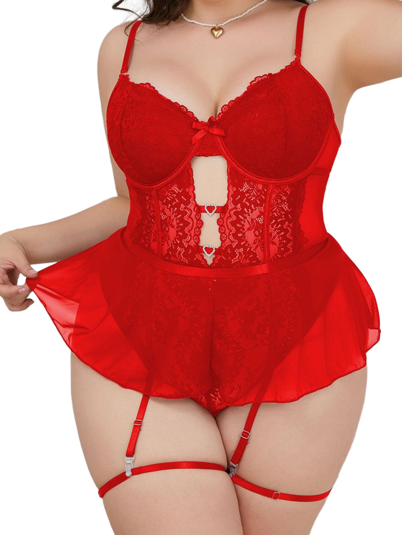 Lace Garter Lingerie Set Underwire Push Up Lingerie Set Stockings